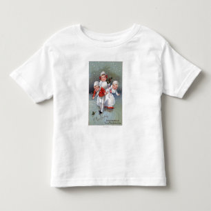 Glada ChristmasLittle lurar skridskoåkning T Shirt