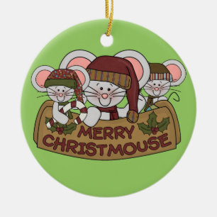 Glada Christmouse Julgransprydnad Keramik