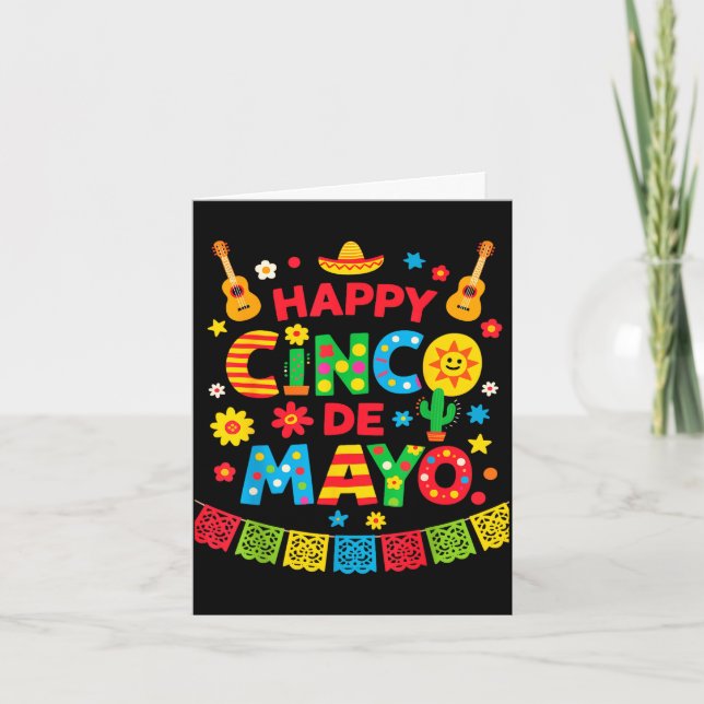 Glada cinco de mayo kläder män kvinnor barn kort (Framsida)
