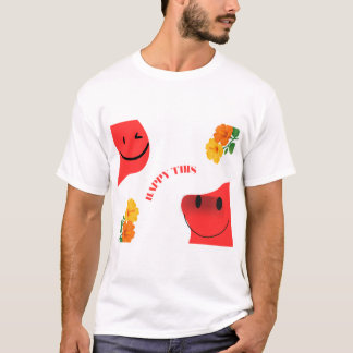 Glada Dagar Söta Egna Ansikten Grafisk T-Shirt