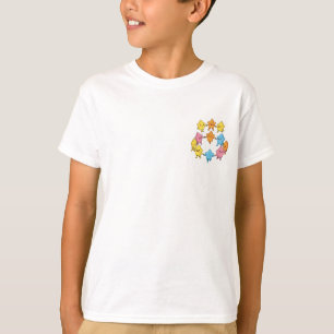 Glada Dansande Färgrika Stjärnvänner Barn T Shirt