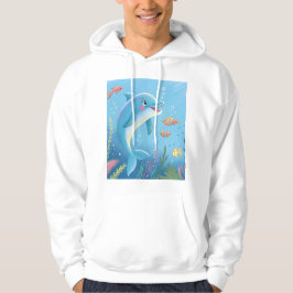 Glada delfinögonblick hoodie