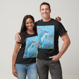 Glada delfinögonblick t shirt