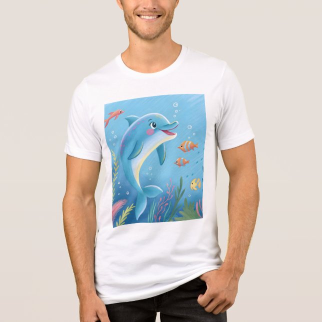 Glada delfinögonblick t shirt (Framsida)