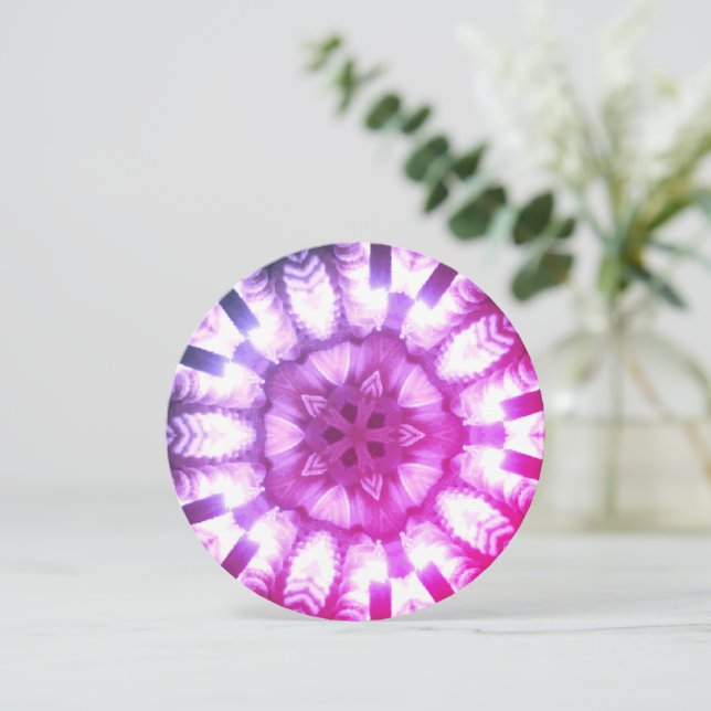 Glada Diwali Hälsningar Purpur Ljussken Kort (Stående Fram)