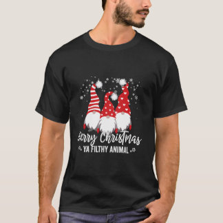 Glada Du Smutsiga Djur Tomte T Shirt
