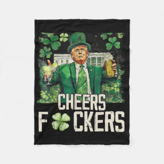 Glada Ers St Patricks Day Roligt Drickande Öl Sant Fleecefilt