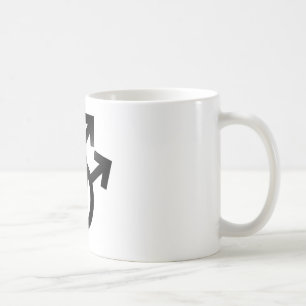 Glada fackliga symboler, fördärvar, manlign kaffemugg