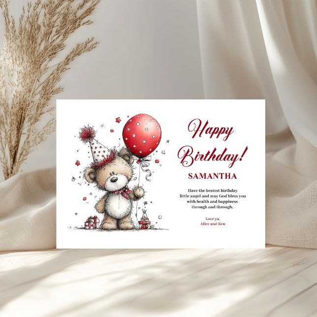 Glada fantasifulla djur födelsedagsglädje barn kor (Cheerful whimsical animals birthday joy kids greeting card

)