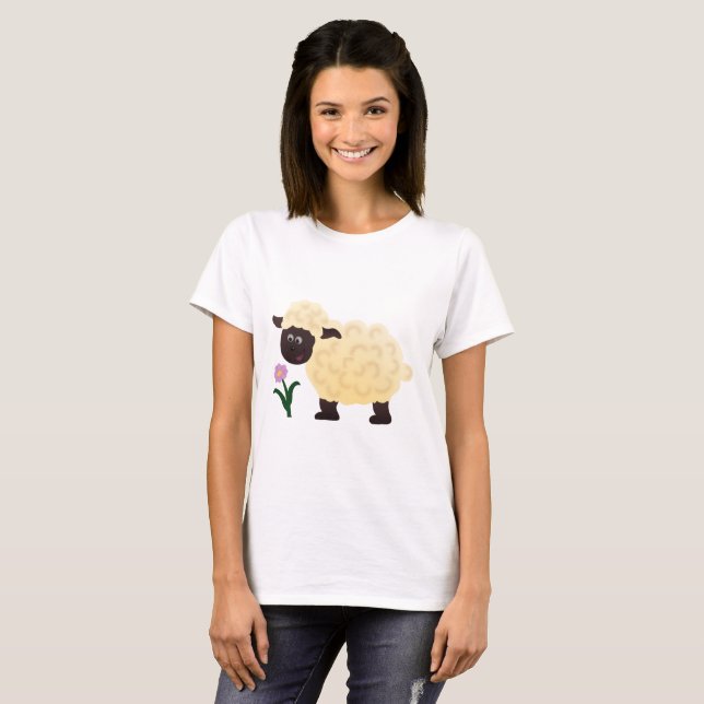 Glada Får Tee Shirt (Hel framsida)