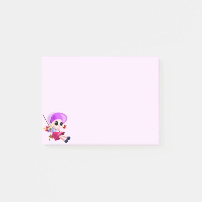 Glada flicka Post-it®-lappar Post-it Block (Framsida)