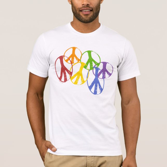 Glada fredsymboler t-shirt (Framsida)