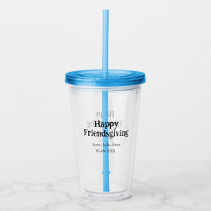 Glada friendsgiving lägg till namn med kärlek datu take away mugg