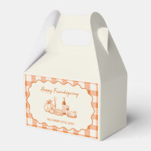 Glada Friendsgiving Orange Gingham