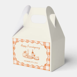 Glada Friendsgiving Orange Gingham Presentaskar