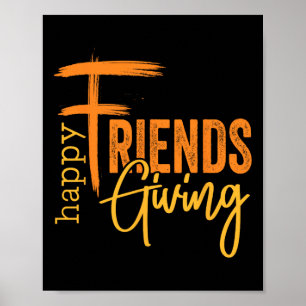 Glada Friendsgivinggänget Rolig Thanksgiving 1 Poster