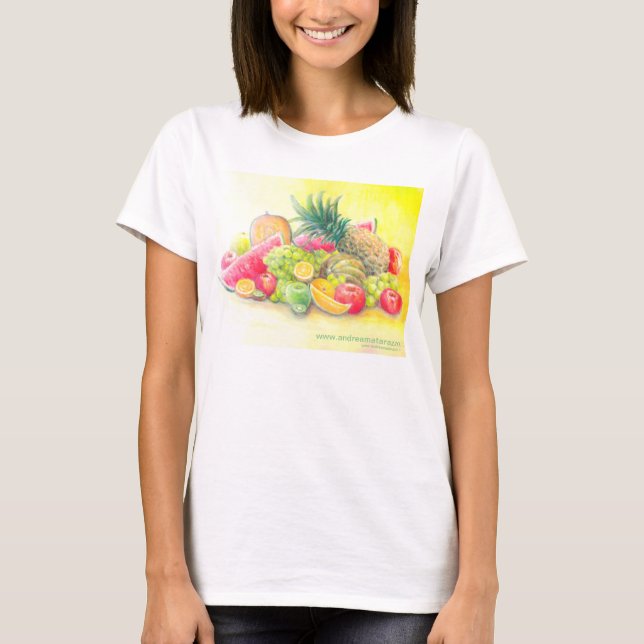 Glada frukter  t shirt (Framsida)