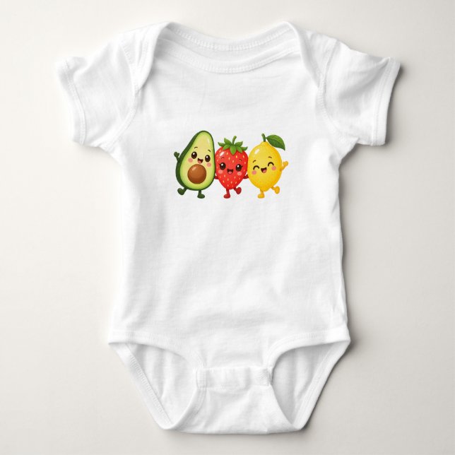 Glada fruktvänner t shirt (Framsida)