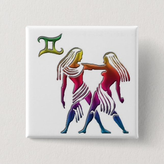 Glada Gemini knäppas Knapp (Framsida)