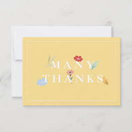 Glada glädjefulla färgglada blomsterrika tackkort tack kort