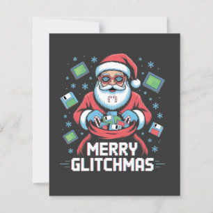 Glada Glitchjul Kodande Programmerare Tomte Jul