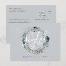 Glada Goda Helgdagar Vinter Krans Snö Jul