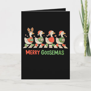 Glada Goosemas Gås Tomte Fula Tröja Jul Kort
