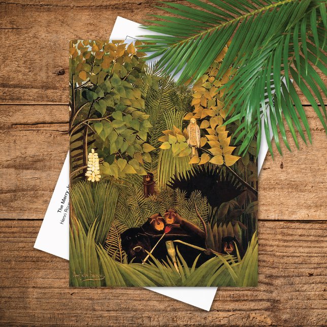 Glada gycklare gorillor Henri Rousseau  Vykort (Skapare uppladdad)