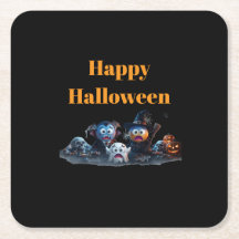 Glada Halloween Emoji Servetter.