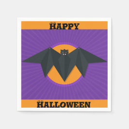 Glada Halloween-fladdermus-festservetter Pappersservett