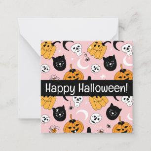 Glada Halloween-kort, söta, fynda! Anteckningskort