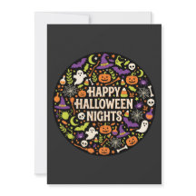 Glada Halloween-nätter Söt Pumpa Spöke.
