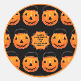 Glada Halloween-presentkort Runt Klistermärke
