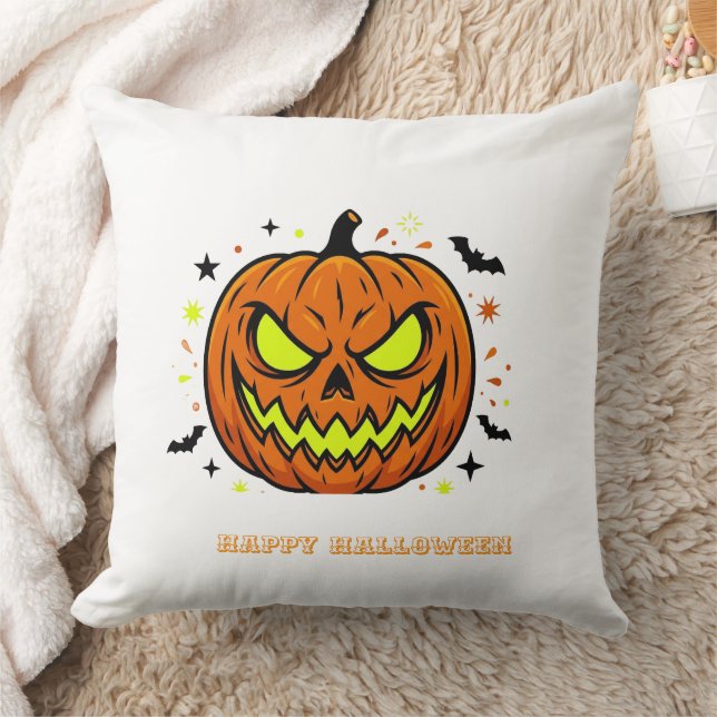 Glada Halloween pumpa spöke kastkuddar  Kudde (Filt)