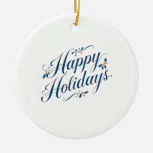 Glada helgdagar God jul Familj Nyår Julgransprydnad Keramik