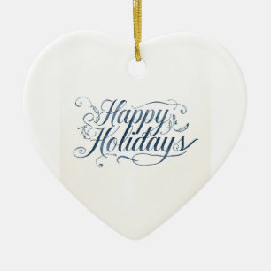 Glada helgdagar God jul Familj Nyår Julgransprydnad Keramik