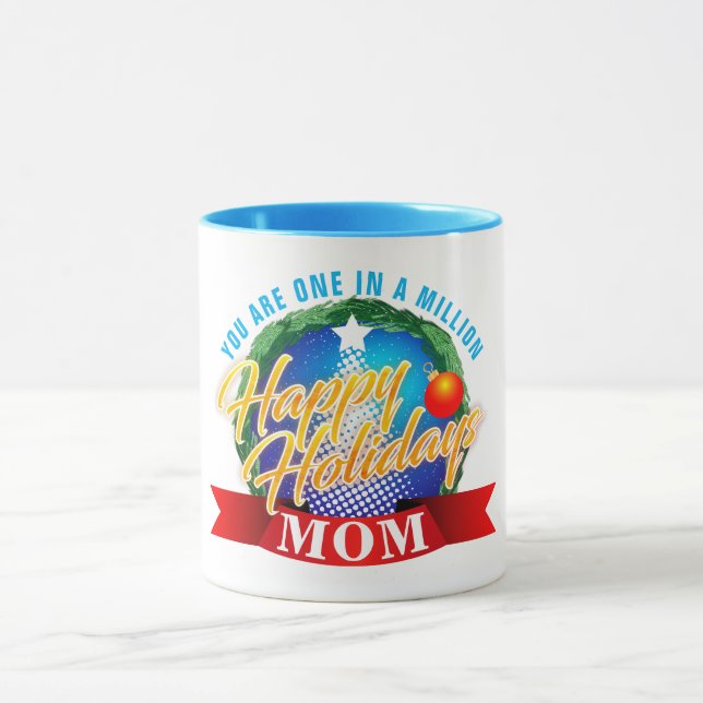 Glada helger / En av en miljon MOM (din text) Mugg (Center)
