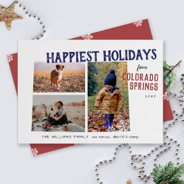 Glada helger från Colorado Three Photo Julkort