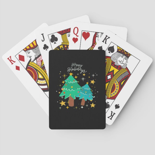 Glada helger Julgranar Klassisk Casinokort (Baksidan)