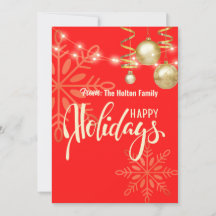 Glada helger Julskick traditionell röd annonsering