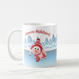 Glada helger! Vintergris Kaffemugg
