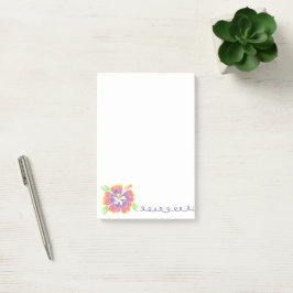 Glada Hibiskus Post It-lappar Post-it Block