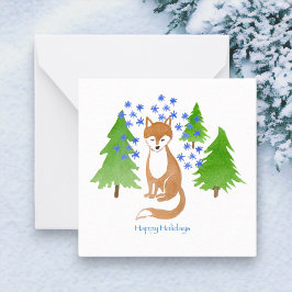 Glada höger Fox in the Woods Anteckningskort