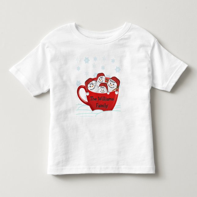 Glada höger Marshmallow-familj T Shirt (Framsida)