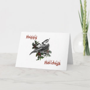 Glada höger Nuthatch sångfågel julkort Kort