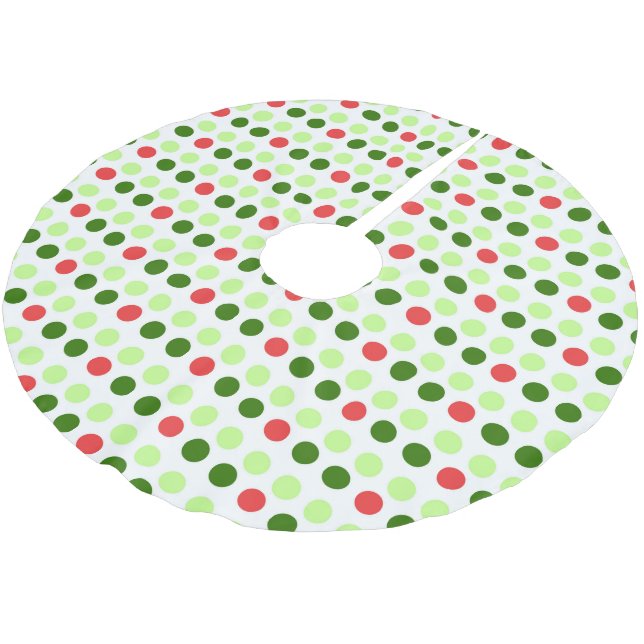 Glada högljudspolka prickar julgransmatta borstad polyester (Vinklad)
