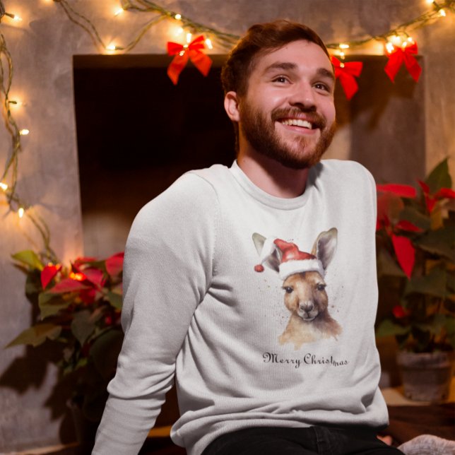 Glada högtider, anpassad julkänguru t shirt (Skapare uppladdad)