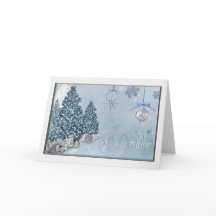 Glada Högtider Blå Träd Elegant Jul