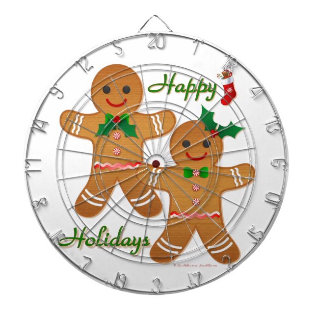 Glada Högtider Gingerbread Man Pojke Flicka Piltavla (Framsidan)
