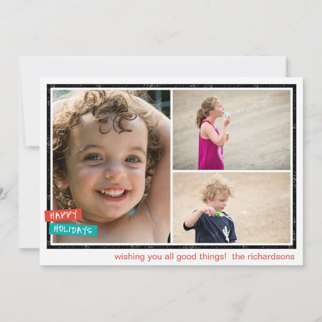 Glada högtider Gräns x3 Julkort (Framsida)